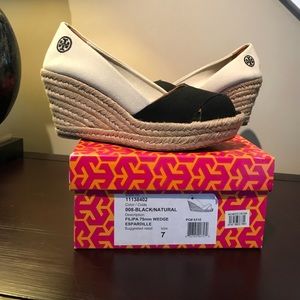 Tory Burch Filipa Wedge Espadrille Size 7